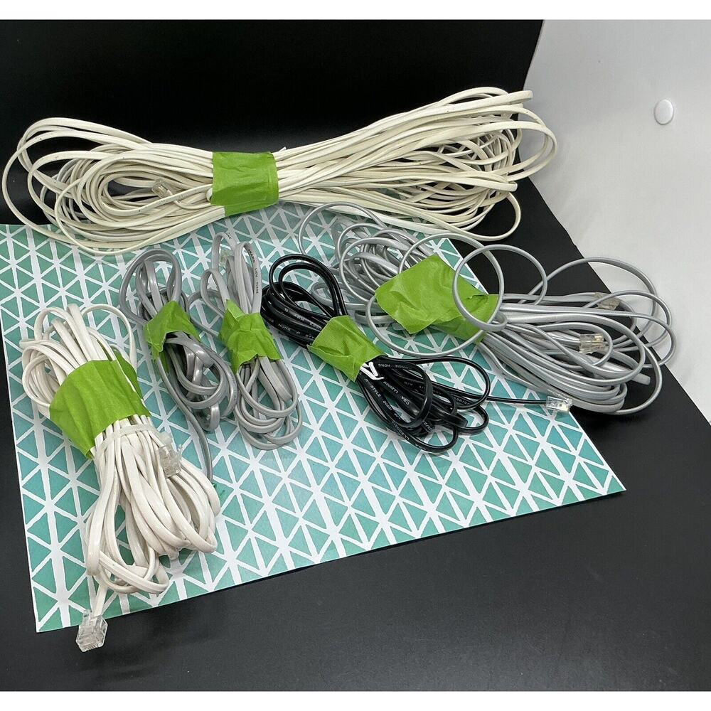 Landline Home Telephone Chords‎ LOT 6 Assorted Lengths